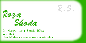 roza skoda business card